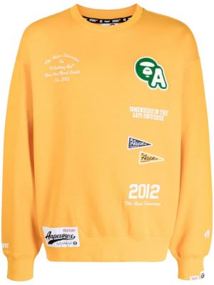 Jersey sweatshirt mit stickerei Aape By *a Bathing Ape® gelb