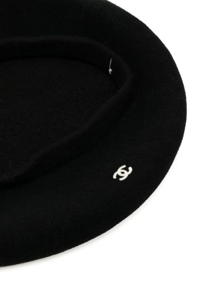 Vilnonis siuvinėtas beretė Chanel Pre-owned