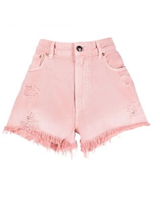 Nødlidende jeans-shorts Semicouture rosa