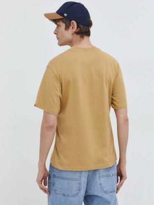 Bavlněné tričko s aplikacemi Vans žluté