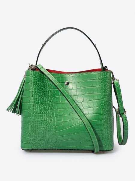 Кожаная сумка Massimo Castelli зеленая