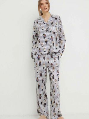 Bombažna pižama Polo Ralph Lauren bela