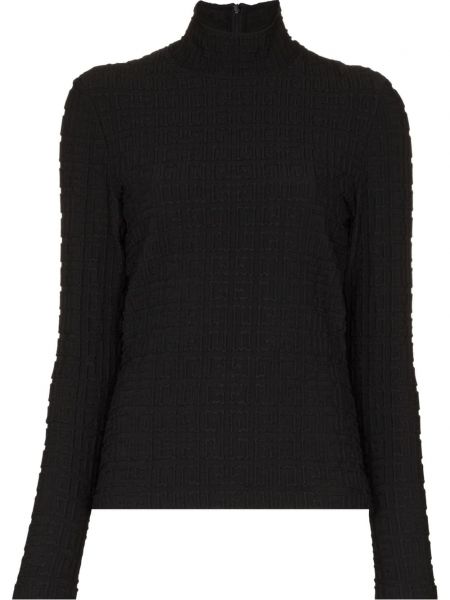 Плетен пуловер Givenchy черно