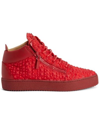 Sneakers με καρφιά Giuseppe Zanotti κόκκινο