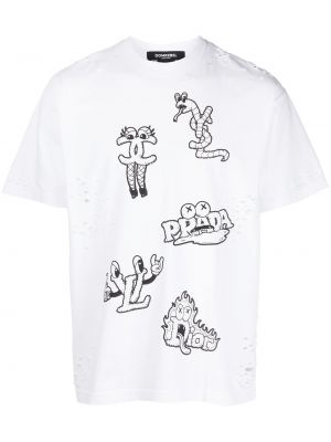 Camiseta con estampado Domrebel blanco
