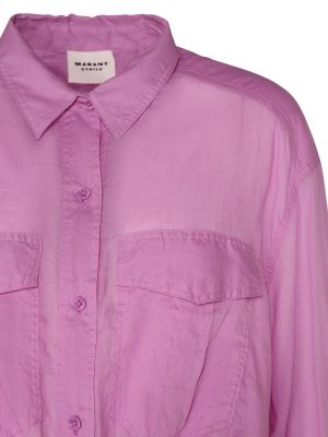 Pamučna košulja Marant Etoile ružičasta
