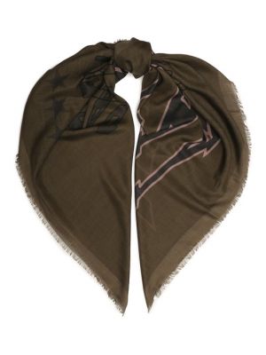 Кашемировый шелковый шарф Givenchy хаки