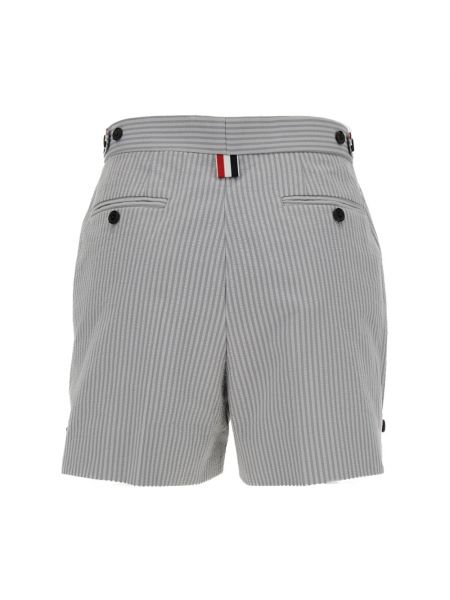 Pantalones cortos de algodón con bolsillos Thom Browne gris