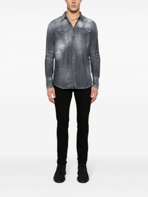 Distressed jeanshemd Dsquared2 grau