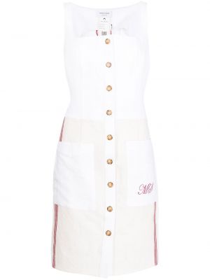 Μini φόρεμα με κέντημα με κουμπιά Marine Serre λευκό