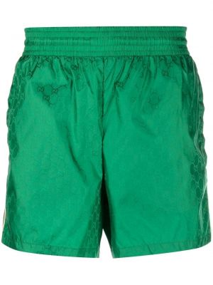 Jacquard shorts Gucci grønn