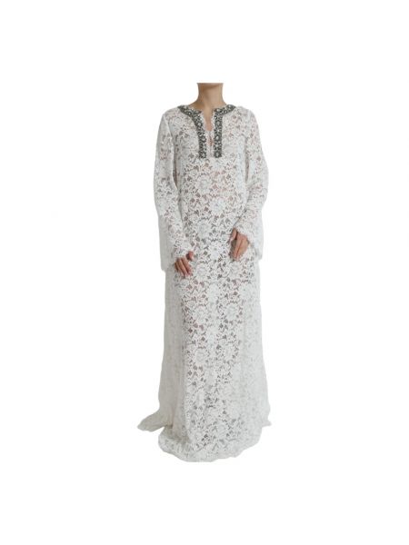 Sukienka długa Dolce And Gabbana biała