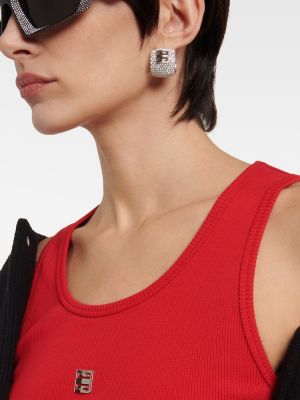 Σκουλαρίκια με πετραδάκια Givenchy ασημί