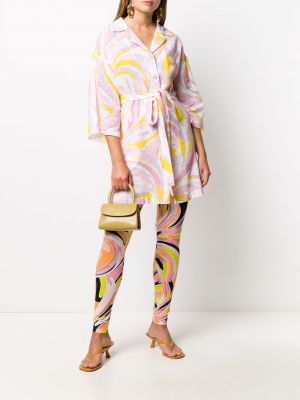 Camisa con estampado con estampado abstracto Emilio Pucci rosa