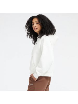 Fleece hoodie New Balance weiß