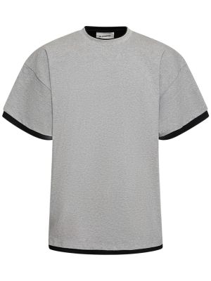 Džerzej bavlnené tričko s potlačou Jil Sander