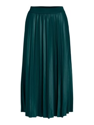 Plisovaná priliehavá sukňa Vila zelená