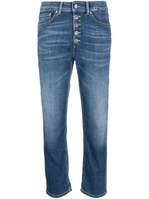 Straight leg jeans a vita alta Dondup blu