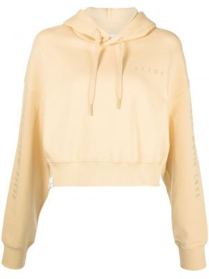 Hoodie con stampa Izzue giallo