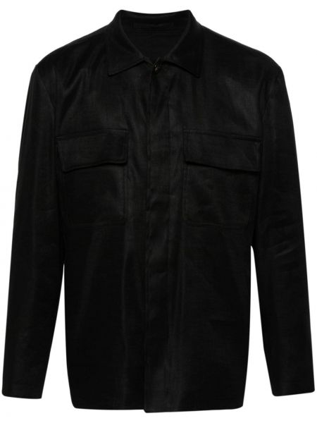 Marškiniai su sagomis Lardini juoda