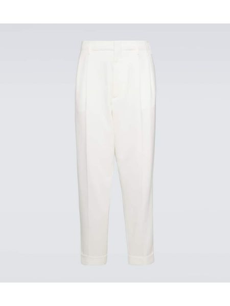 Pantalones chinos de algodón Brunello Cucinelli blanco