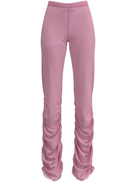 Παντελόνι σε στενή γραμμή από κρεπ Margherita Maccapani ροζ