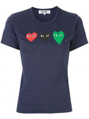 T-shirt con stampa Comme Des Garçons Play Blu