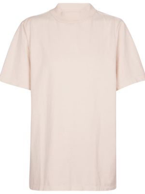 T-shirt di cotone in jersey Les Tien beige
