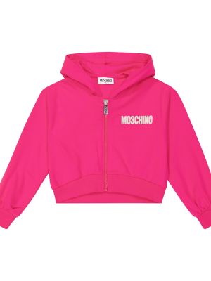 Hættetrøje for piger Moschino Kids pink