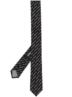Jedwabny krawat Dsquared2 czarny