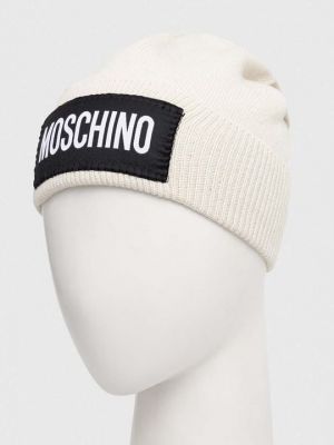 Кашемировая шапка Moschino бежевая