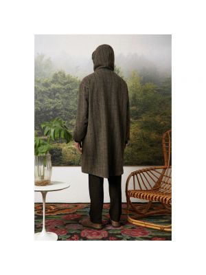 Abrigo de lana oversized de tweed Massimo Alba marrón