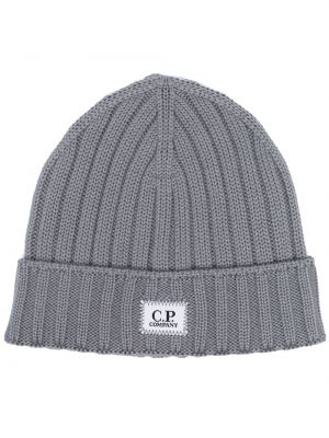 Vlnená čiapka C.p. Company sivá