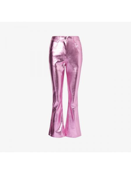 Кожаные брюки из искусственной кожи Amy Lynn розовые
