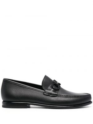 Skinn loafers Salvatore Ferragamo svart