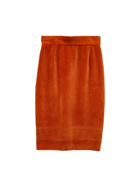 Spódnica bawełniana Moschino Pre-owned pomarańczowa