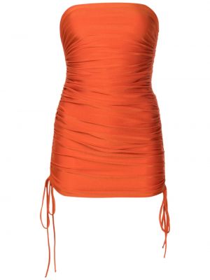 Drapované plážové šaty Adriana Degreas - oranžová