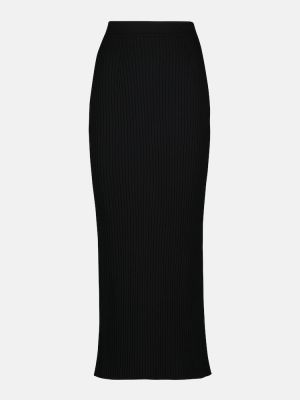 Шерстяная юбка миди Chloã©, черный
