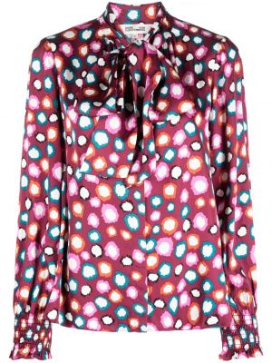 Риза с принт с абстрактен десен Dvf Diane Von Furstenberg розово