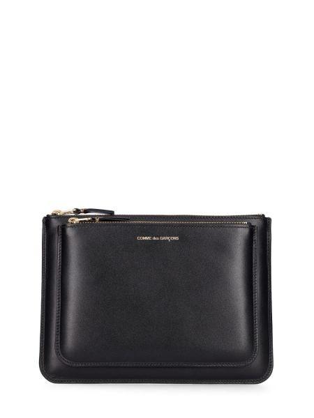 Kožna torbica s patentnim zatvaračem Comme Des Garçons Wallet crna