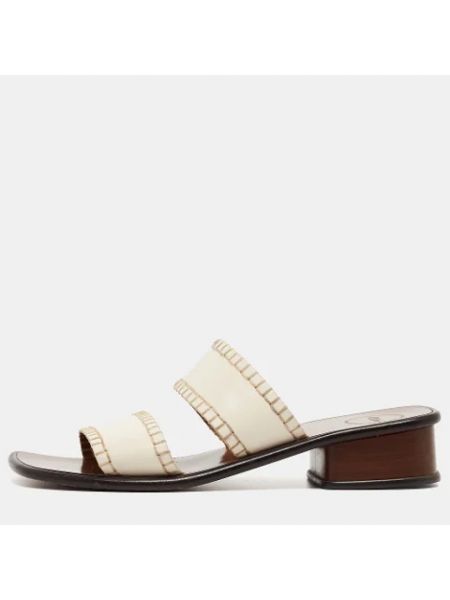 Leder sandale Chloé Pre-owned weiß