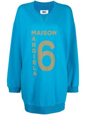 Суитчър с принт Mm6 Maison Margiela синьо