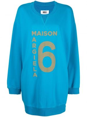 Trykt sweatshirt Mm6 Maison Margiela blå