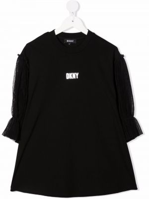 Blonder trykt dress for jenter Dkny Kids svart