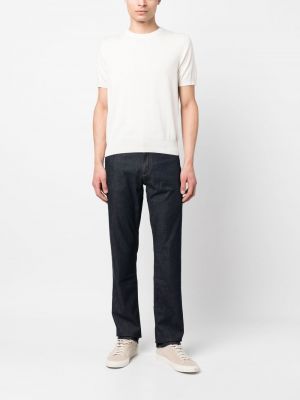 Jeansy relaxed fit Canali niebieskie