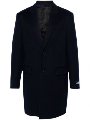 Manteau avec applique Versace bleu