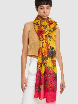 Pamučna suknja s cvjetnim printom s printom Zimmermann žuta