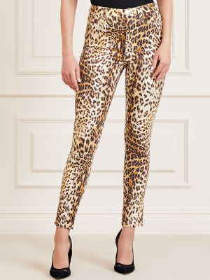 Pantalones con tacón de aguja con estampado animal print Marciano By Guess marrón
