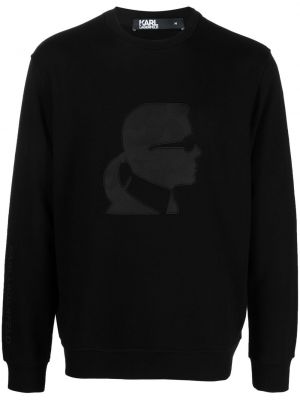Φούτερ με λαιμόκοψη Karl Lagerfeld μαύρο