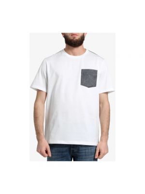 Camisa de algodón con bolsillos Herno blanco